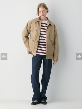Aritiza Tan khaki Jacket with Patch Pockets